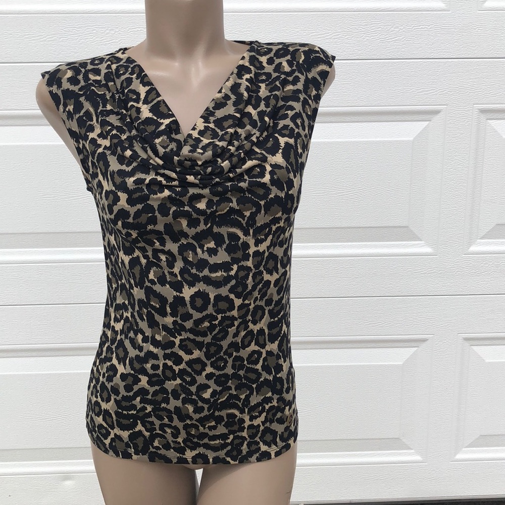 Michael Kors Leopard Sleeveless Tank - S